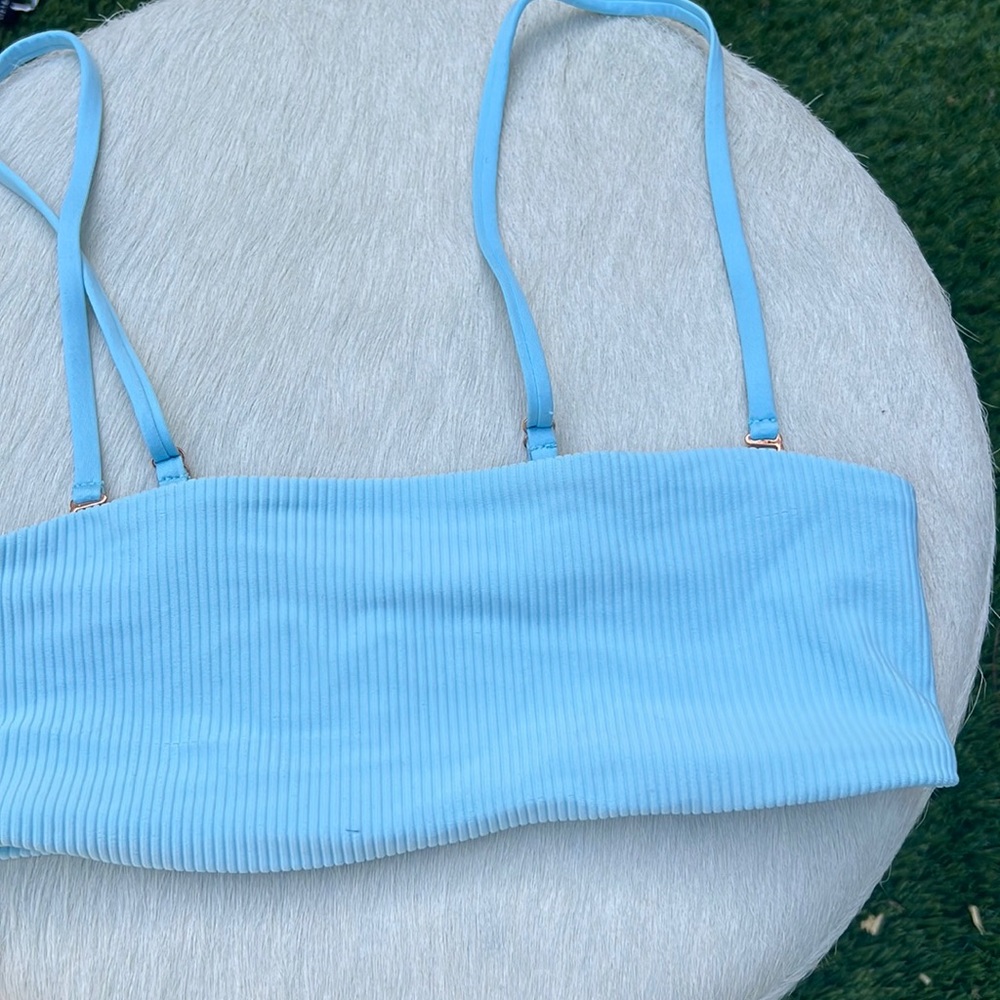 Scarlett Ribbed Top In Blue - Picture 2 of 4